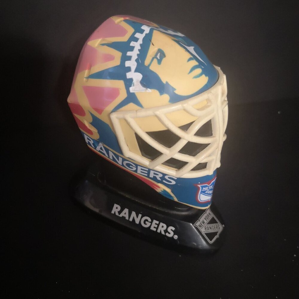 1996 McDonalds #35 Mike Richter NY Rangers Mini Replica Plastic Goalie Mask